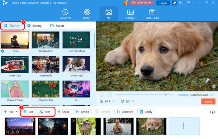 Edit Add Theme Tipard