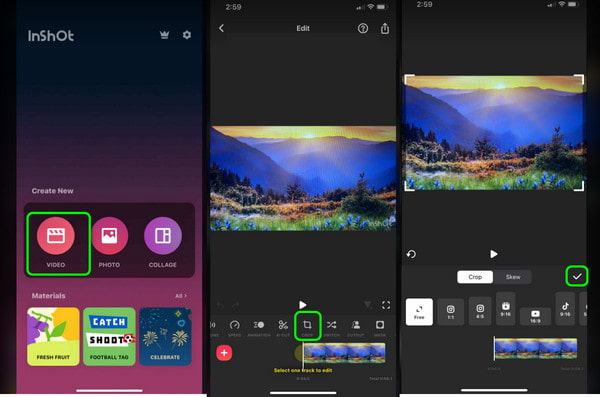Crop Video Inshot