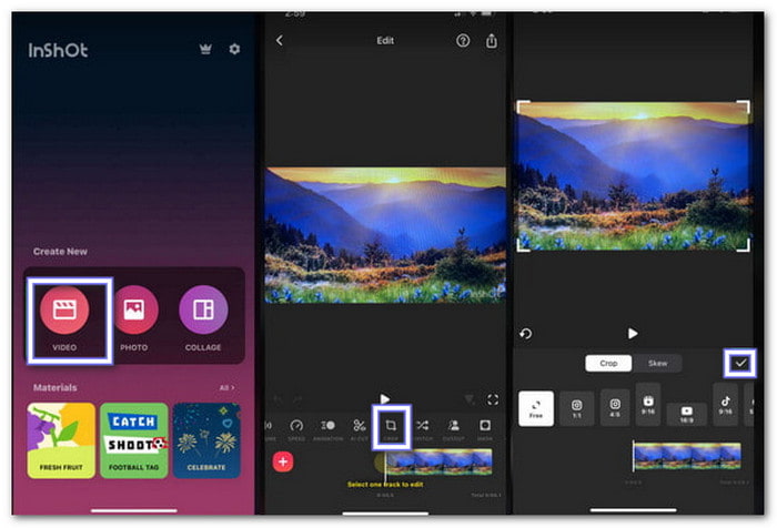 Inshot Crop Video on iPhone