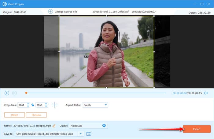 Export Cropped Video