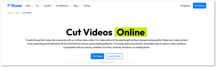 Flixier Top Online Video Cutter Online