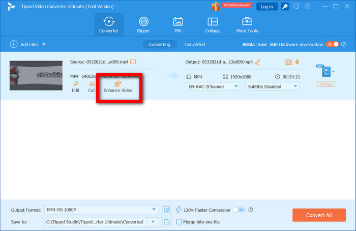Enhance Video Option