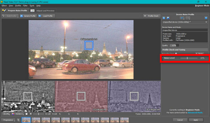 Neat Video Noise Level