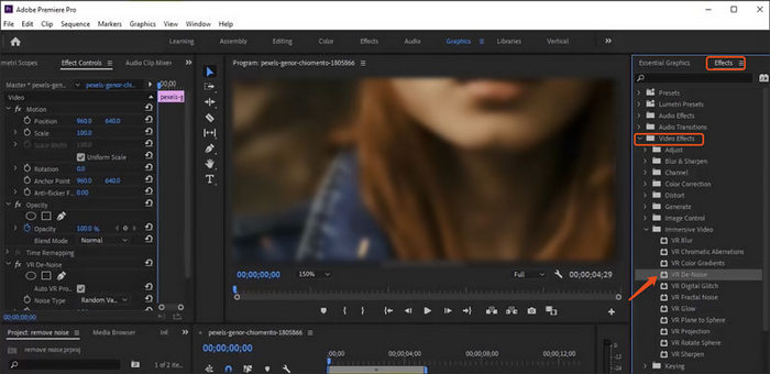 Premiere VR DE Noise