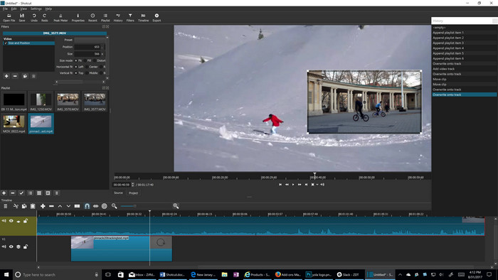 Shotcut Interface