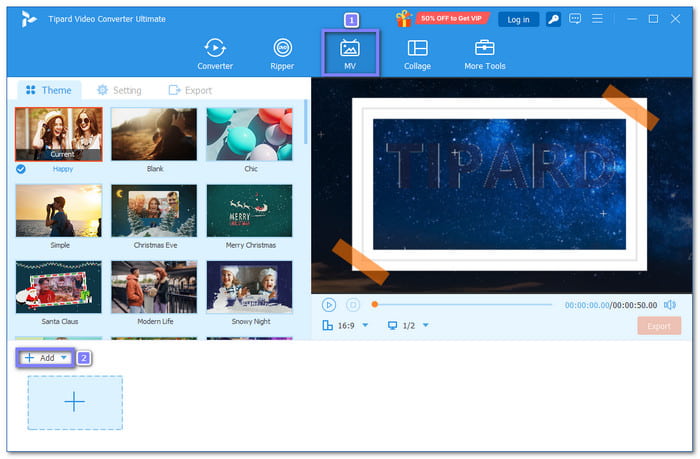 Go to MV and Add Videos