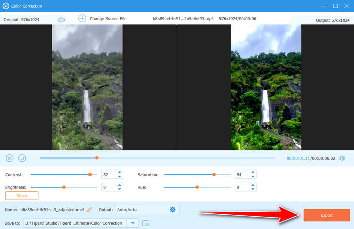 Export Edited Video Tipard