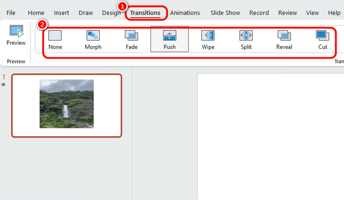 Add Transition to Video PPT