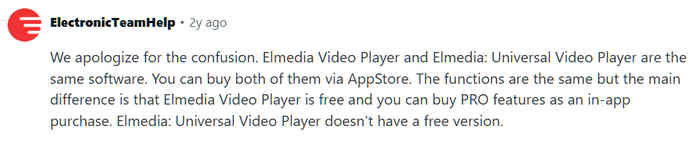 Elmedia Developer Feedback On Reddit