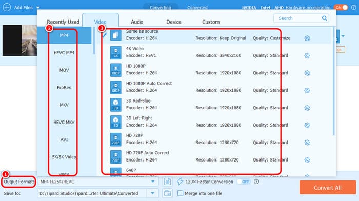 Output Format Pick Format Tipard