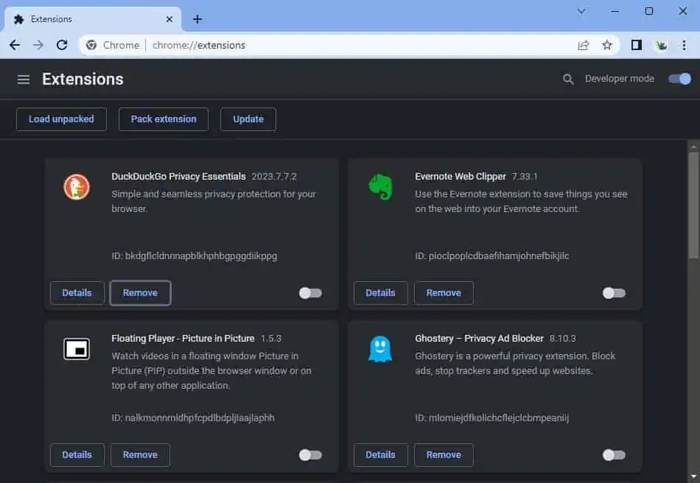 Remove Chrome Extension