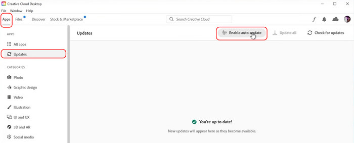 Click Apps Button