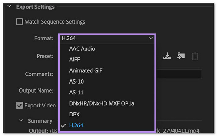 Export in a Different Format