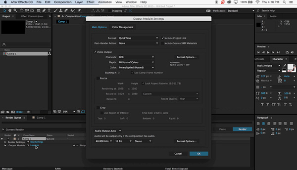 How Export After Effects Video as without Encoder