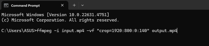 Crop Black Bar Command