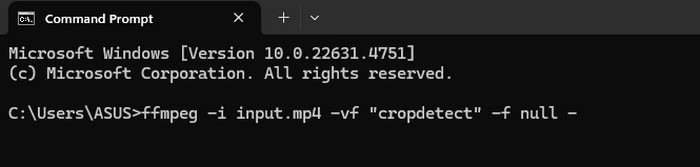 Crop Detect Command