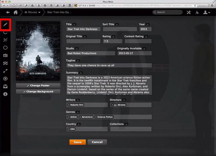 View Movie Metadata Plex