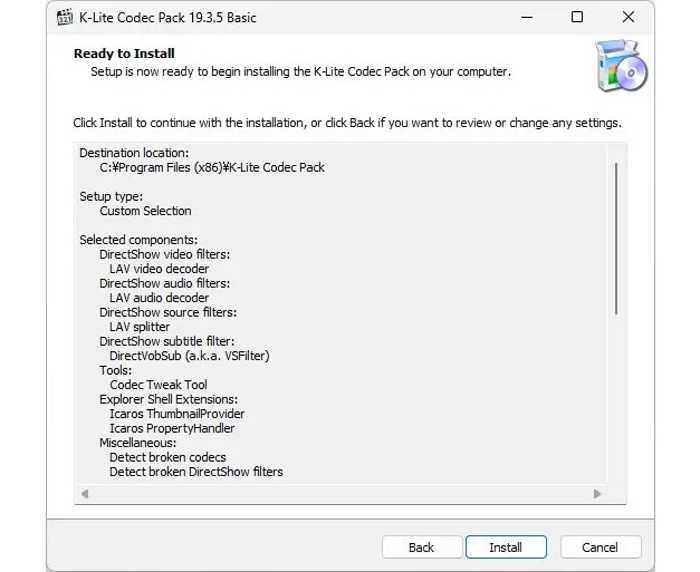 K Lite Install