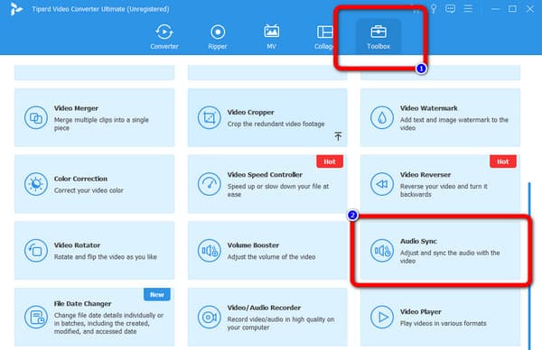 Možnost synchronizace zvuku Toolbox