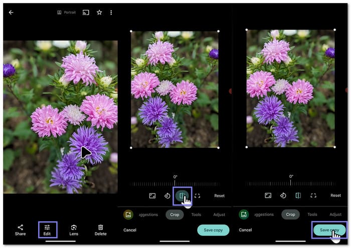 Google Photos Flip Video on Android