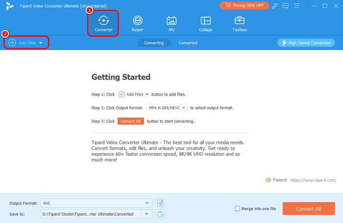 Converter Section Add Files Tipard