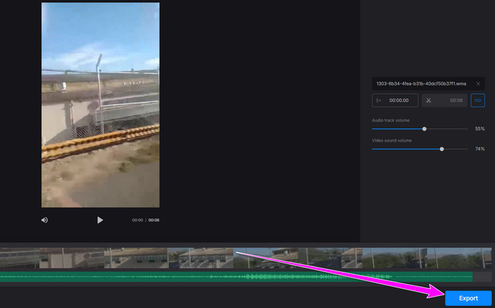 Final Step Export Button Clideo