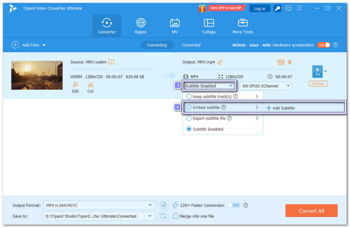 Add Hard Or Soft Subtitle
