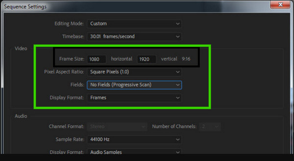 Premiere Aspect Ratio New Sequence Settings
