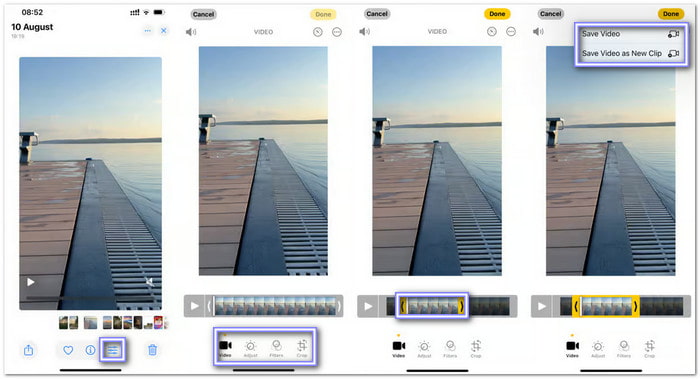 Cut a Video on iPhone via the Photos App