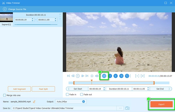 Split Video Export