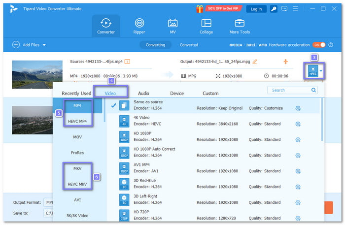 Select Format That Supports Hevc Or AV1