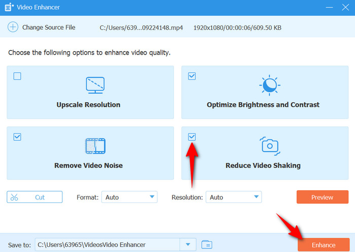 Reduce Video Shaking
