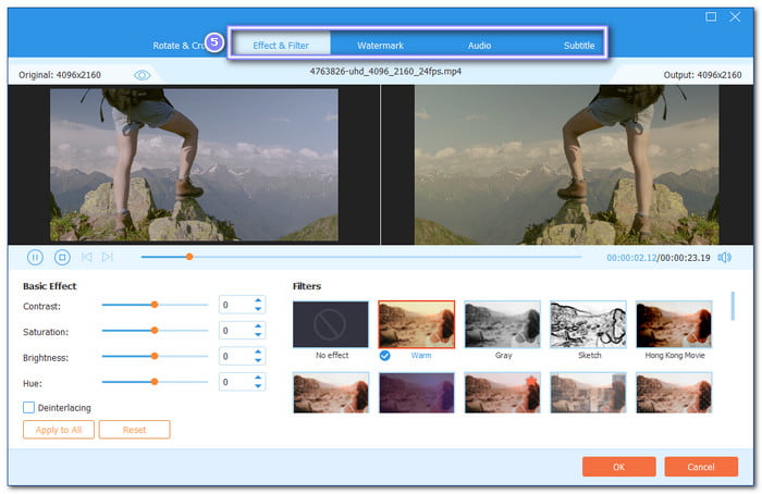 Open Editing Options