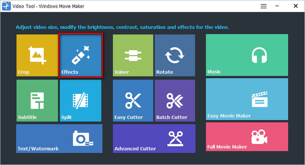 Windows Movie Maker-effekter