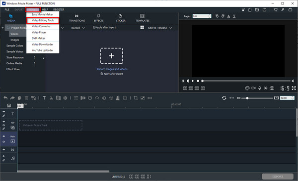 Windows Movie Maker Video Editing Tools