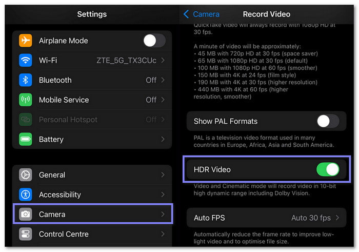 Enable Hdr
