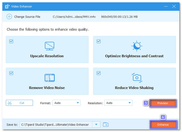 Preview And Save Enhanced Video