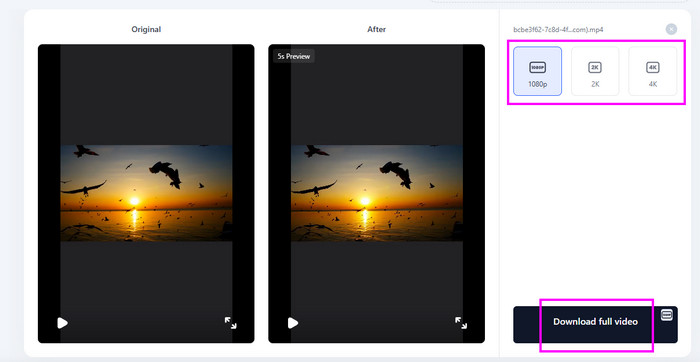 Increase Video Resolution Vmake