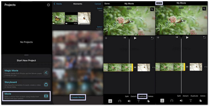 Loop a Video on iPhone with iMovie