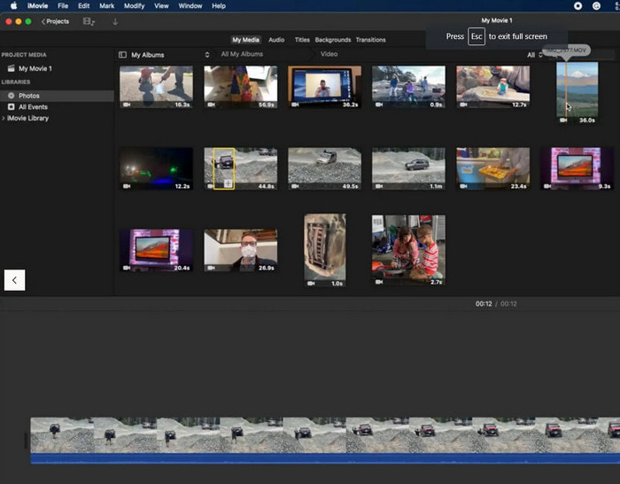 iMovie on Mac