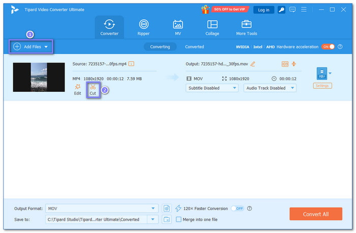 Add Video and Open the Clipping Window