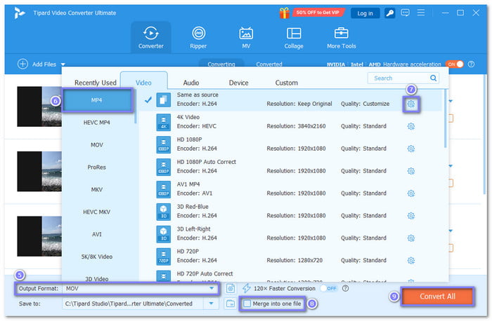 Merge and Export the Longer Video File