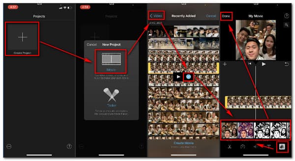 iMovie Lag et prosjekt