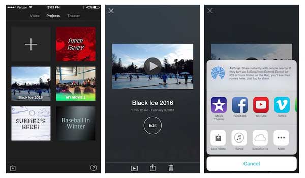 iMovie share