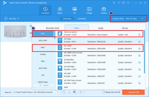 Select Output Format