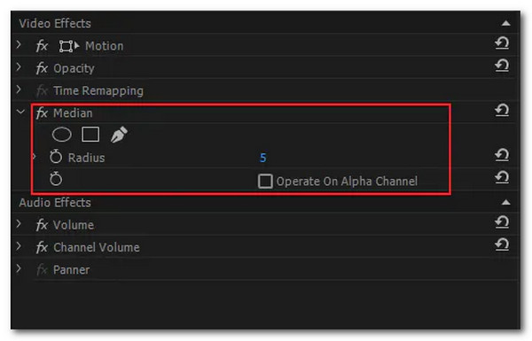 Το Adobe Premiere Adjust Median Effects