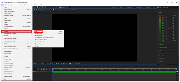 After Effects Video importeren
