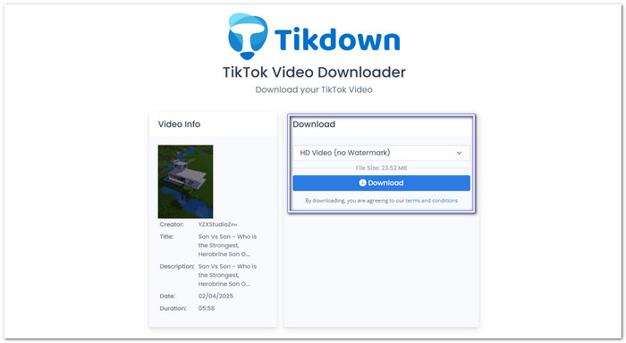 Tikdown Free Tiktok Watermark Remover