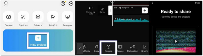 Capcut Free App to Put Video In Reverse
