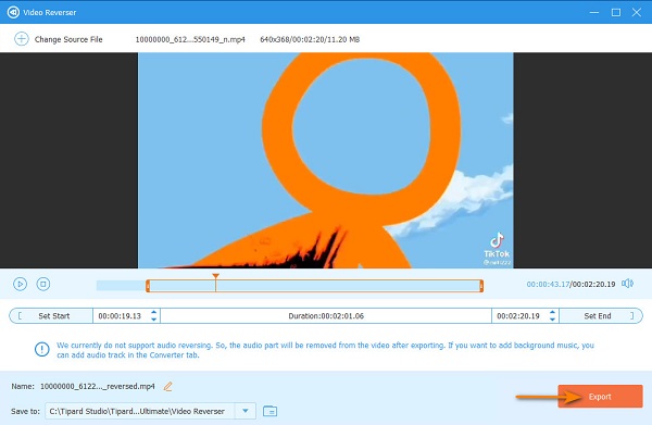 Enregistrer l'exportation